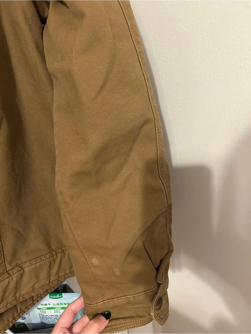 Levi's Tan Canvas Field Jacket with Dark Brown Corduroy Collar